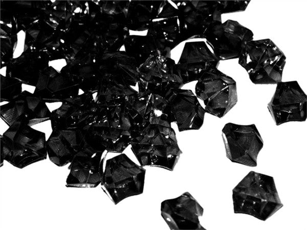 Black Acrylic Ice Rock Crystals Wedding Party Event Table Vase Decoration - 300/pk