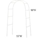 Decorative Metal Wedding Arch - White - 55"Wx90"H