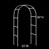 Decorative Metal Wedding Arch - White - 55"Wx90"H