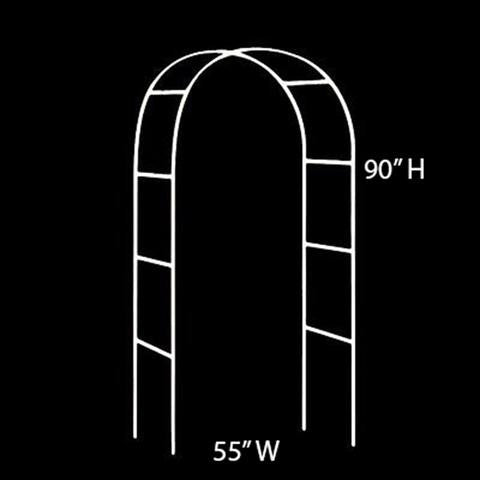 Decorative Metal Wedding Arch - White - 55"Wx90"H