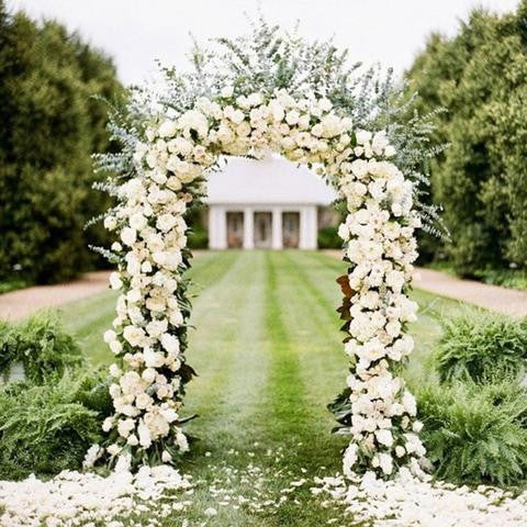 Decorative Metal Wedding Arch - White - 55