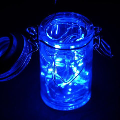 90" Blue Starry String Lights Battery Operated with 20 Micro Bright LEDs