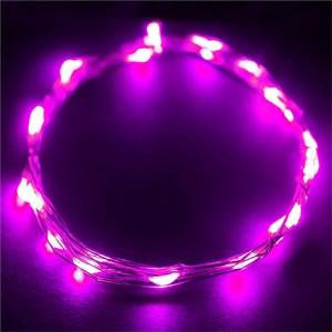 90" Fushia Starry String Lights Battery Operated with 20 Micro Bright LEDs
