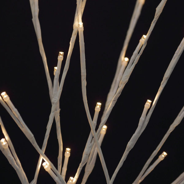 20 LED Shiny Decorative Party Light Vase Bushes - White - 3 PCS