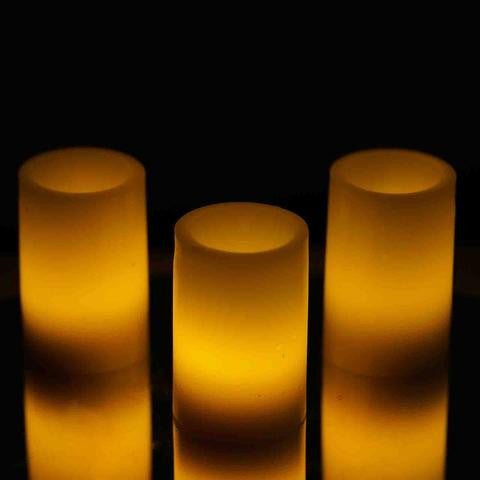 LED Votive Tea Light Candles Wedding Home Spa Party Venue Decor - 3/pk