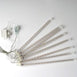 144 LED Meteor Shower Waterproof Rain Lights Tube - White - SET of 8