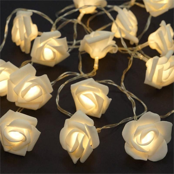 9FT 16 LED Rose LED Fairy Xmas Christmas Wedding Party String Lights - Clear