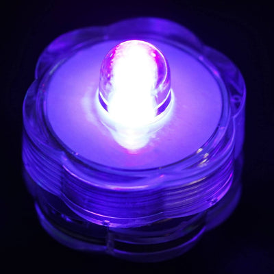 Submersible LED Waterproof Light RGB for Vase Wedding Party Fish Tank - Purple-12pcs