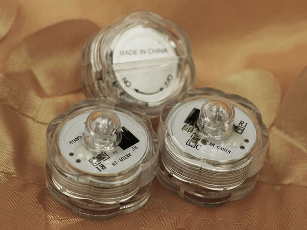 Submersible Waterproof Light Remote Controlled LED for Vase Wedding Party Fish Tank-White-12pcs