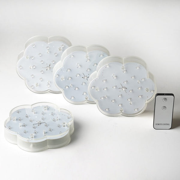 23 LED Wedding Party Vase Base Lights with REMOTE - White - 4 PCS