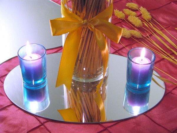 12 x 8" Oval Glass Mirror - pack of 4