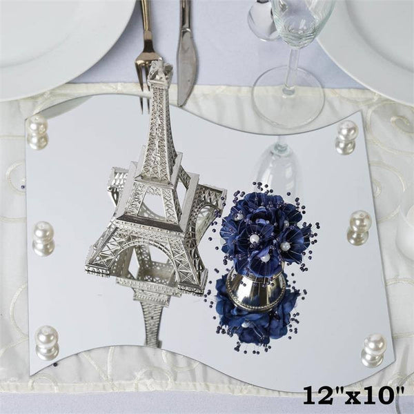 12 x 10" Wave Glass Mirror - pack of 6