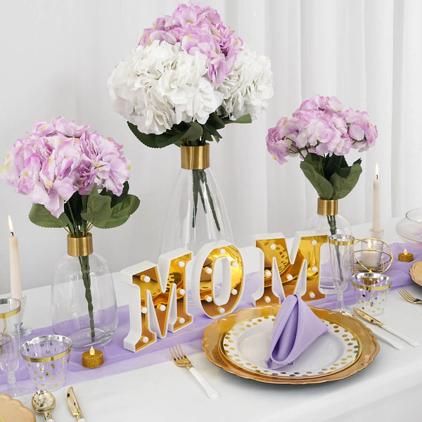 Hydrangea Bush Artificial Silk Flowers - White