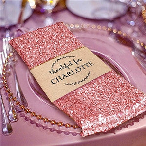 20" Premium Blush Sequin Napkin For Wedding Banquet Party Table Decoration