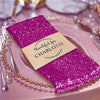 20"x 20" Premium Fushia Sequin Napkins For Wedding Reception Banquet Tableware