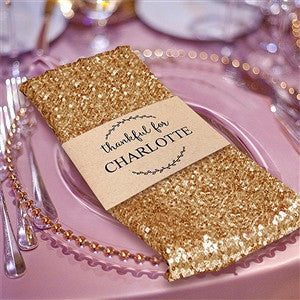 20" Premium Gold Sequin Napkin For Wedding Banquet Party Table Decoration