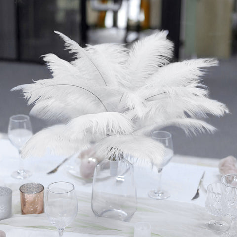 White Large Feathers for Vase and Centerpieces: 24 Pcs 10-12 Inches Ostrich  Feathers Bulk, Boho Large Feathers for Centerpieces, Vase, Wedding Party  and Home Decoration - Yahoo Shopping