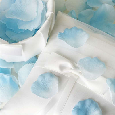 500 Silk Rose Petals For Wedding Party Table Confetti Decoration - Blue