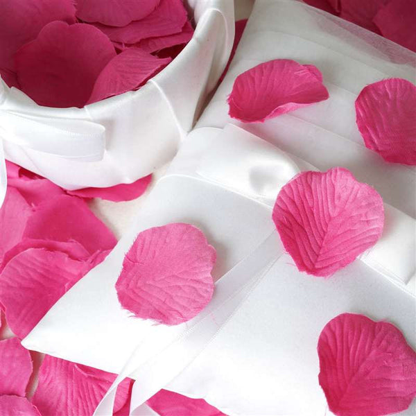 500 Silk Rose Petals For Wedding Party Table Confetti Decoration - Fushia