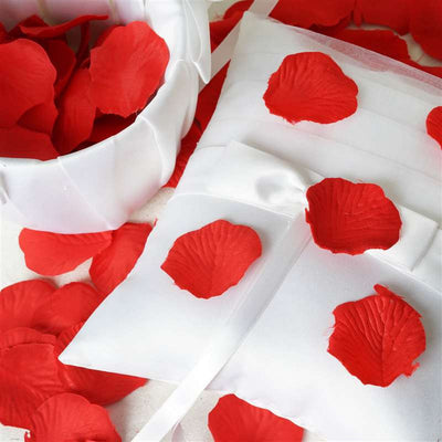 500 Silk Rose Petals For Wedding Party Table Confetti Decoration - Red