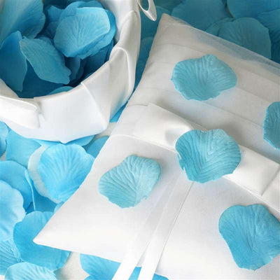 500 Silk Rose Petals For Wedding Party Table Confetti Decoration - Turquoise