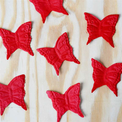 500 Pack Silk Butterfly Rose Petals - Red