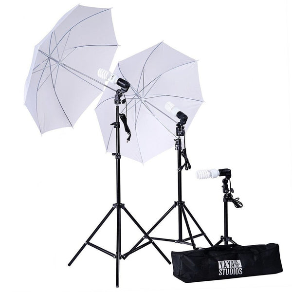 Photography Photo Portrait Studio 600W Day Light White Umbrella Continuous Lighting Kit