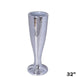 32" Silver Polystone Trumpet Floor Mirrored Mosaic Vases