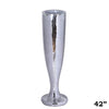 42” Silver Mirror Mosaic Polystone Trumpet Floor Vase Wedding Aisle Prop Party Columns