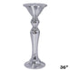 3 ft Silver Polystone Mirror Mosaic Pedestal Floor Vase