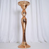 48” Rose Gold Mirror Mosaic Polystone Floor Vase Wedding Aisle Prop Party Columns