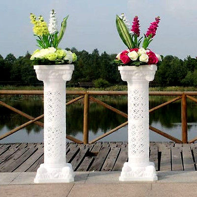 tall plastic plant stand 4 PCS Height Adjustable Artistic Roman Wedding Columns Plant Stand