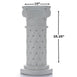 2 Pack | 25" Tall White PVC | 10mm Crystal Beaded Studded French Inspired Pedestal Column Stand