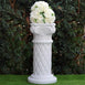 2 Pack | 25" Tall White PVC | 10mm Crystal Beaded Studded French Inspired Pedestal Column Stand