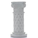 2 Pack | 25" Tall White PVC | 10mm Crystal Beaded Studded French Inspired Pedestal Column Stand