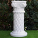 2 Pack | 25" Tall White PVC | 10mm Crystal Beaded Studded French Inspired Pedestal Column Stand
