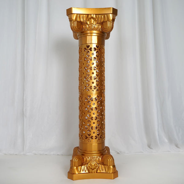 41" Tall Gold Venetian Artistic Roman Wedding Decorative Columns - 4PCS/Set