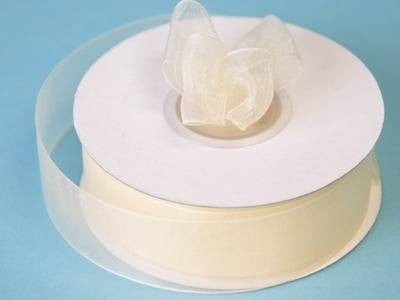 7/8" Organza Ribbon-Ivory