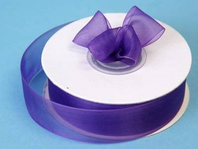 7/8" Organza Ribbon-Purple