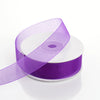 7/8" x 25 Yards Sheer Organza Ribbon - Purple