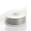 7/8" x 25 Yards Sheer Organza Ribbon - Silver