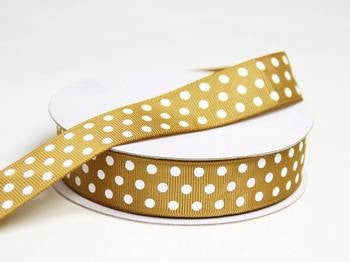 7/8" Polka Dot Ribbon-Chocolate