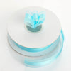 7/8" x 25 Yards Organza Ribbon With Satin Center - Turquoise