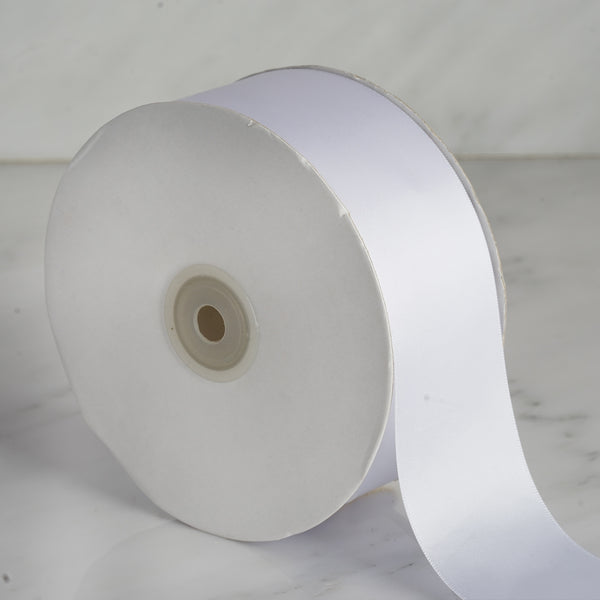 2" x 50 Yards Solid Satin Ribbon - White