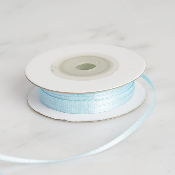 1/16" x 100 Yards Solid Satin Ribbon - Light Blue