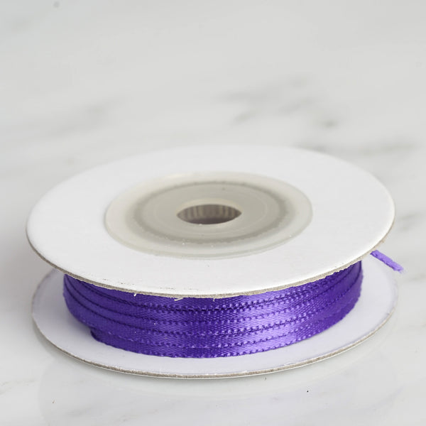 1/16" x 100 Yards Solid Satin Ribbon - Purple