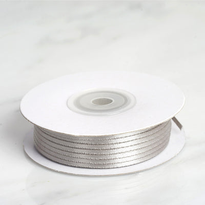 1/16" x 100 Yards Solid Satin Ribbon - Silver