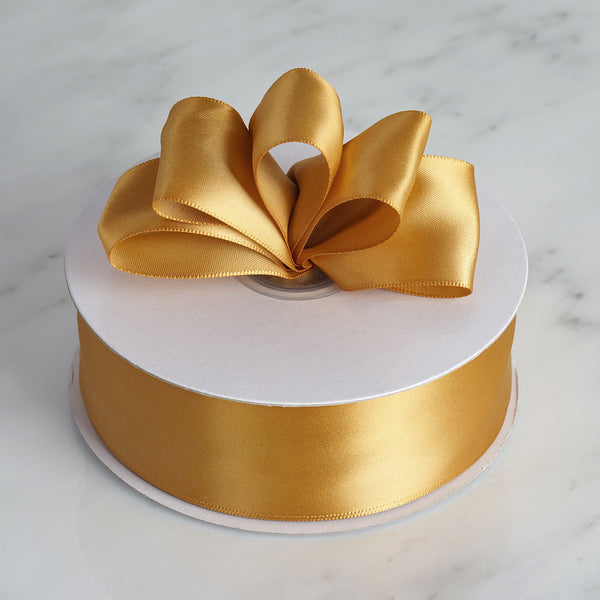 1.5" x 50 Yards Solid Satin Ribbon - Gold