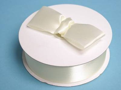 1.5" x 50 Yards Solid Satin Ribbon - Ivory