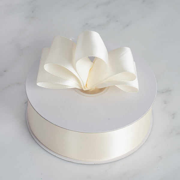 1.5" x 50 Yards Solid Satin Ribbon - Ivory